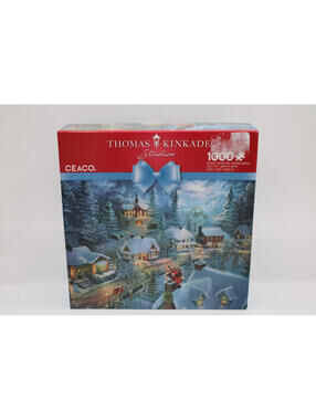 NEW Thomas Kinkade Studios 1000 Piece Puzzle - Santa's Winter Night